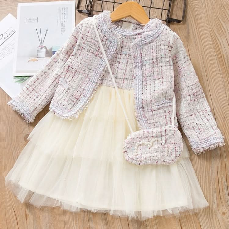 Girls Little Fragrance Princess Dress Three-piece Suit Reluova