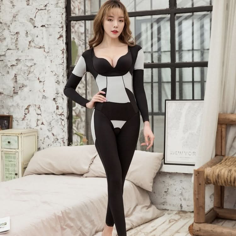 Long-sleeved Bodysuit With Waist And Belly Shaping