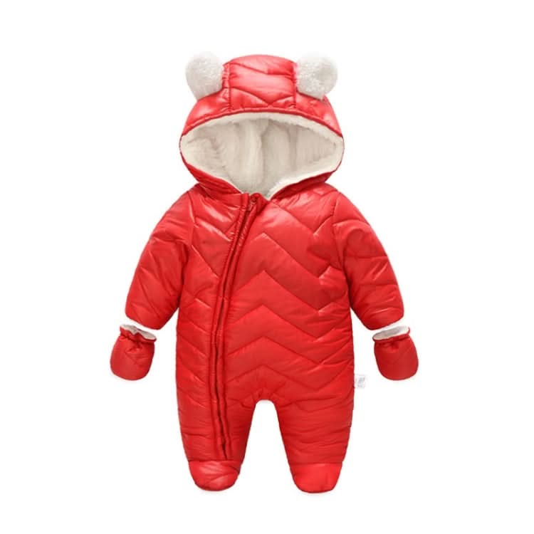 Padded And Fleece Hooded Jumpsuit Reluova