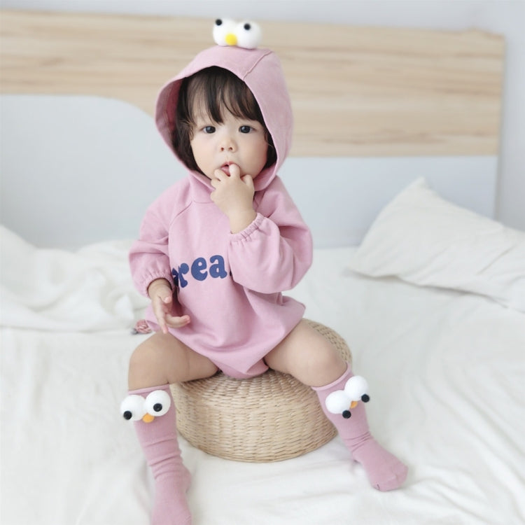 Baby Casual Long Sleeve Triangle Romper Cute Big Eyes Loose Romper