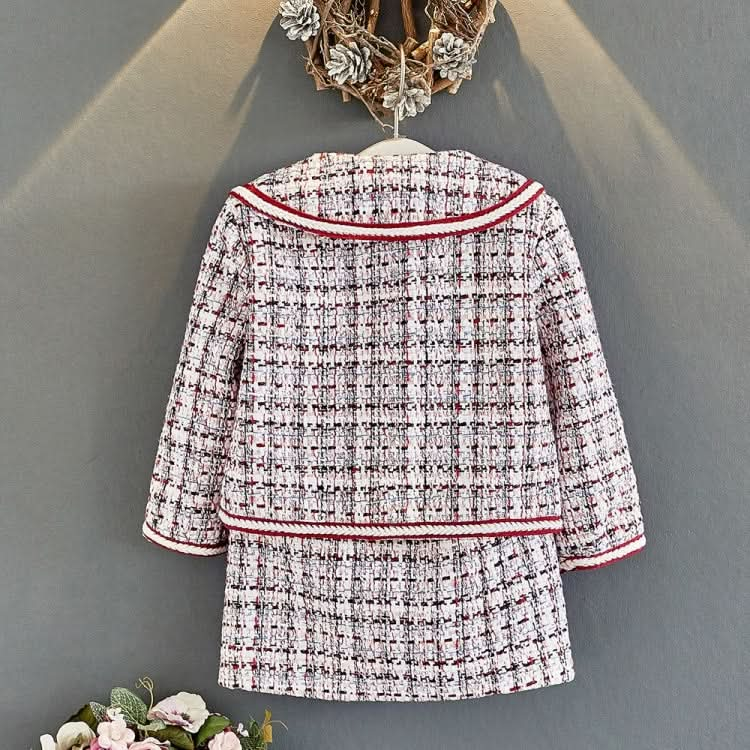 Children Xiaoxiang Style Two-piece Jacket And Skirt Reluova