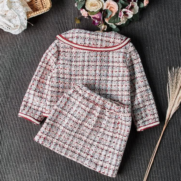 Children Xiaoxiang Style Two-piece Jacket And Skirt Reluova