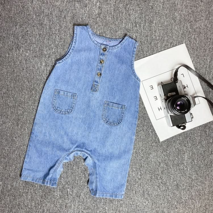 Children Soft Denim Jumpsuit Outing Romper Reluova