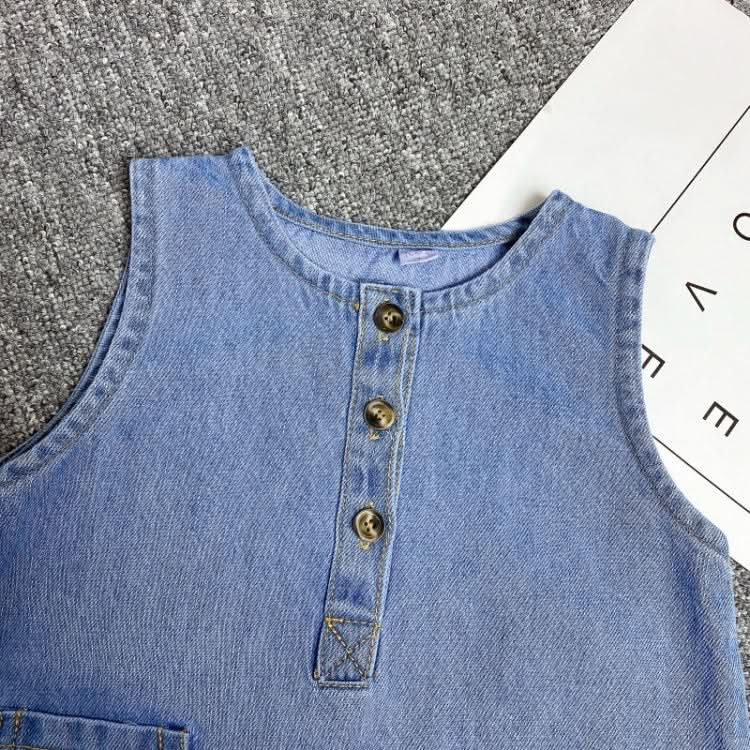 Children Soft Denim Jumpsuit Outing Romper Reluova