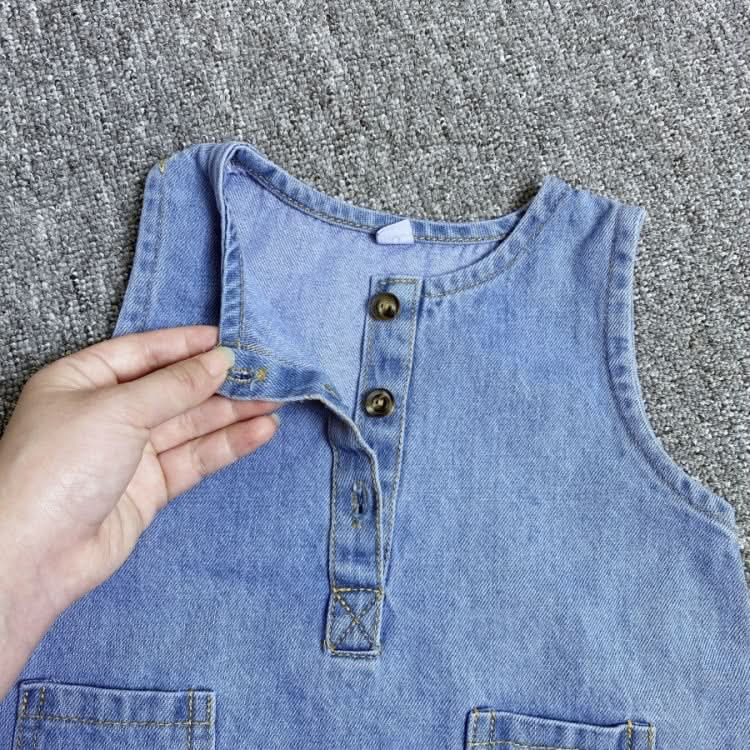 Children Soft Denim Jumpsuit Outing Romper Reluova