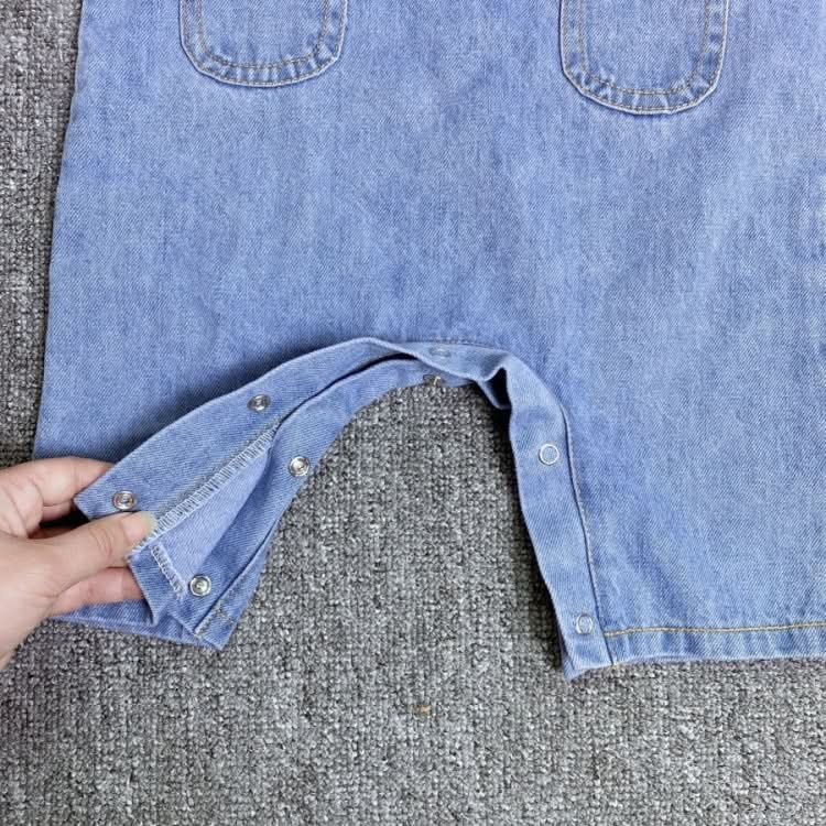 Children Soft Denim Jumpsuit Outing Romper Reluova