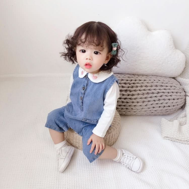 Children Soft Denim Jumpsuit Outing Romper Reluova