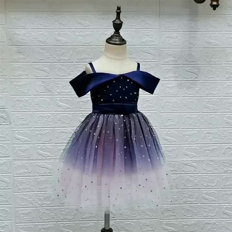 Girls One-shoulder Sequined Tutu Dress Reluova