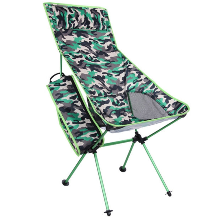 Outdoor Portable Camouflage Folding Camping Chair Light Fishing Beach Chair Aviation Aluminum Alloy Backrest Recliner Reluova