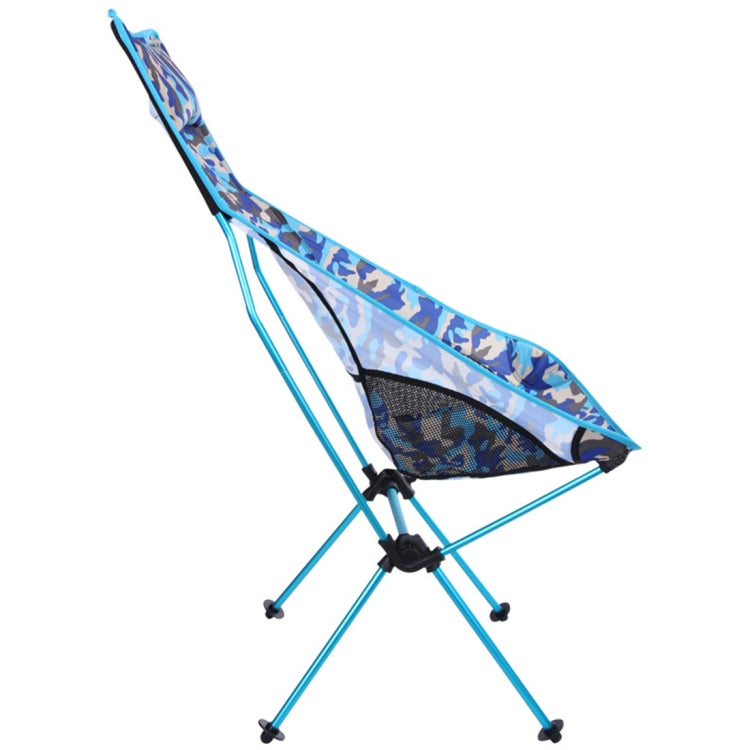 Outdoor Portable Camouflage Folding Camping Chair Light Fishing Beach Chair Aviation Aluminum Alloy Backrest Recliner Reluova