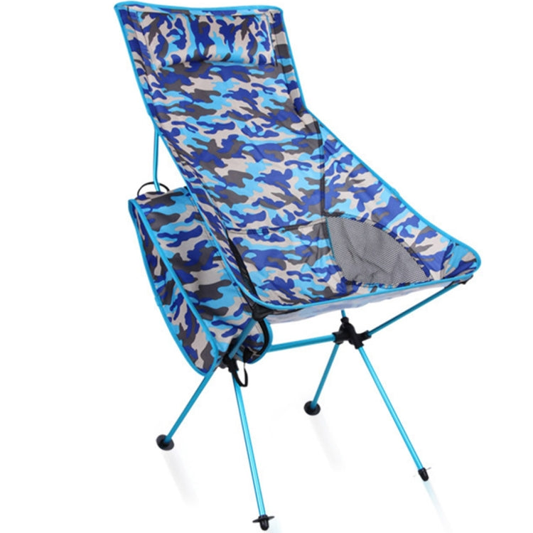 Outdoor Portable Camouflage Folding Camping Chair Light Fishing Beach Chair Aviation Aluminum Alloy Backrest Recliner Reluova