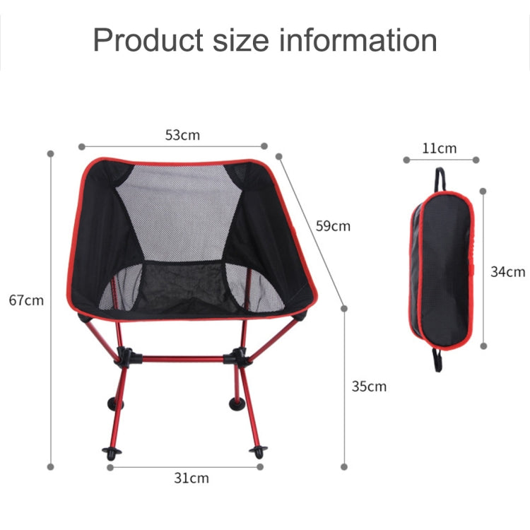 Outdoor Portable Folding Camping Chair Light Fishing Beach Chair Aviation Aluminum Alloy Backrest Recliner Reluova