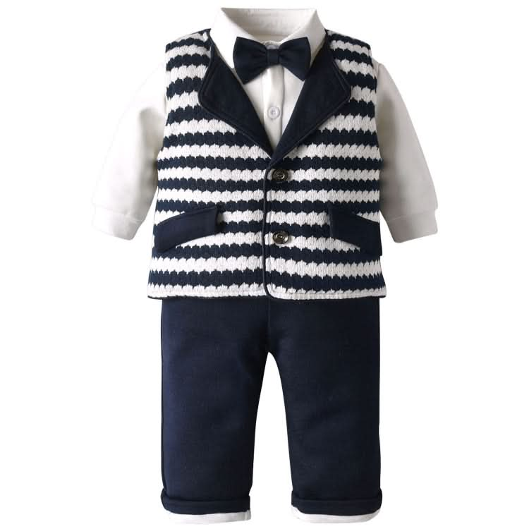 Baby Boy Gentleman Style Shirt Vest Pants Three-piece Set Reluova