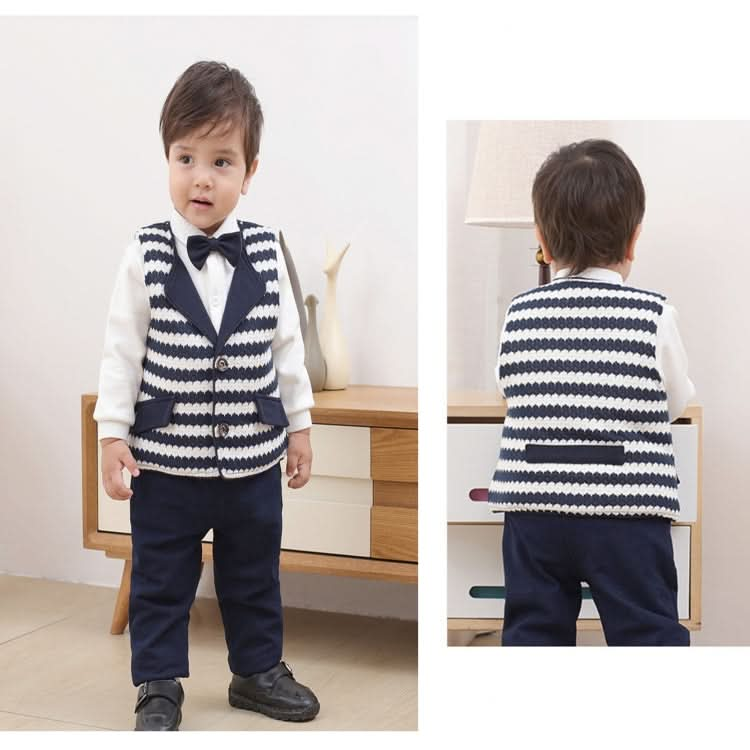 Baby Boy Gentleman Style Shirt Vest Pants Three-piece Set Reluova