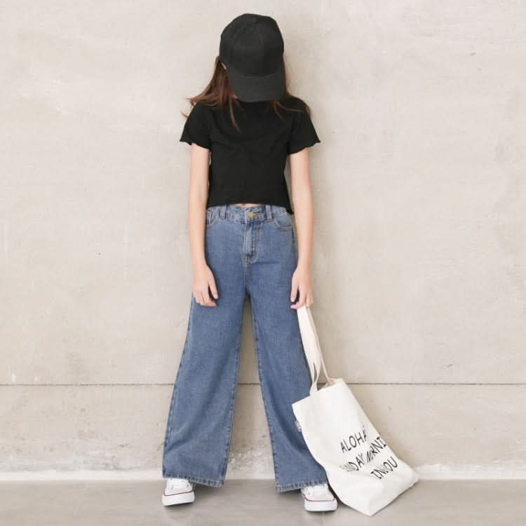 Girl Plus Velvet Loose Broad Leg Sagging Straight Pants Jeans Reluova