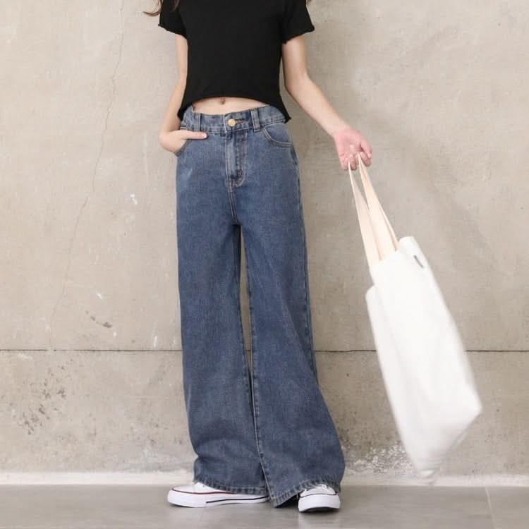 Girl Plus Velvet Loose Broad Leg Sagging Straight Pants Jeans Reluova