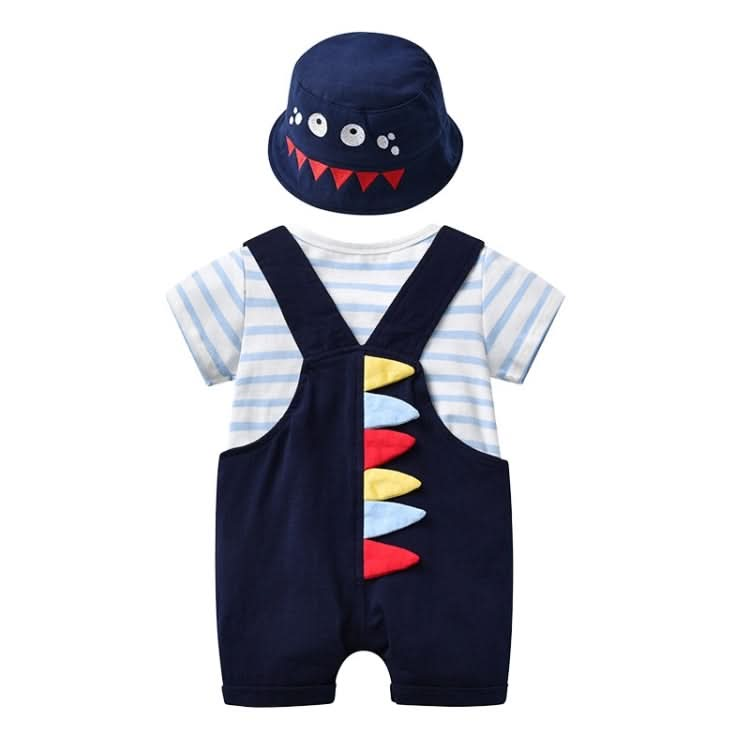 Boy Dinosaur Short Sleeve + Bib Two-piece Suit Reluova