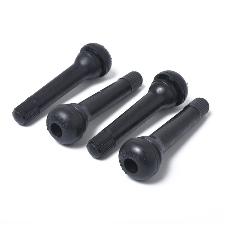 Snap-in Short Black Rubber Valve Stem (TR418) 4-Pack with Valve Core Wrench for Tubeless 0.453 Inch 11.5mm Rim Holes on Standard Vehicle Tires ÎҵÄÉ̵ê