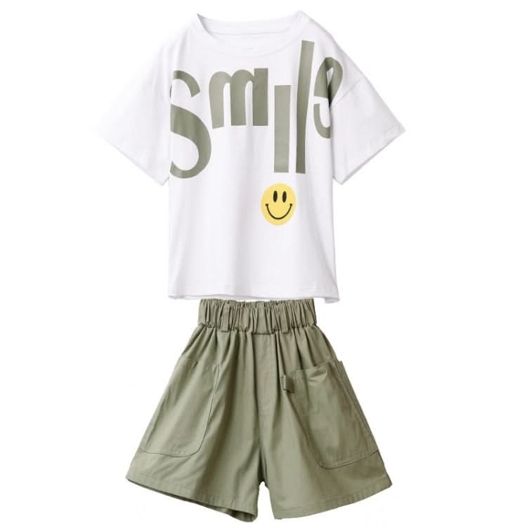 Girls Short-sleeved Top + Two-piece Group Pants Reluova