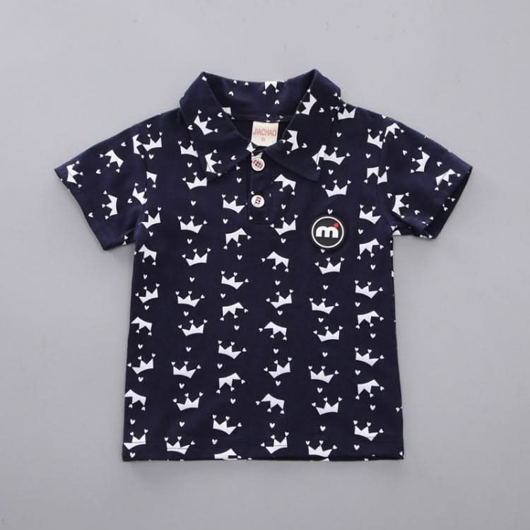 Childrens Two-piece Summer Crown Shirt For Boys Reluova