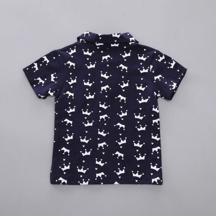 Childrens Two-piece Summer Crown Shirt For Boys Reluova