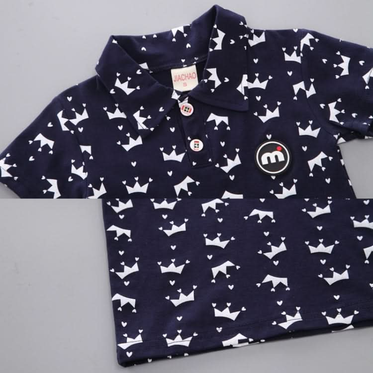 Childrens Two-piece Summer Crown Shirt For Boys Reluova