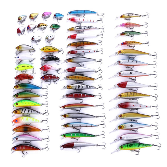 HENGJIA Set056 56 PCS Sequin Set Metal Sequins False Bait Fresh Sea Bass Fishing Bait Set, Length: 3 to 10cm, Bagged