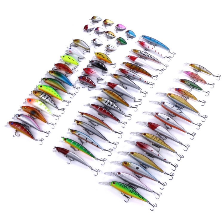 HENGJIA Set056 56 PCS Sequin Set Metal Sequins False Bait Fresh Sea Bass Fishing Bait Set, Length: 3 to 10cm, Bagged