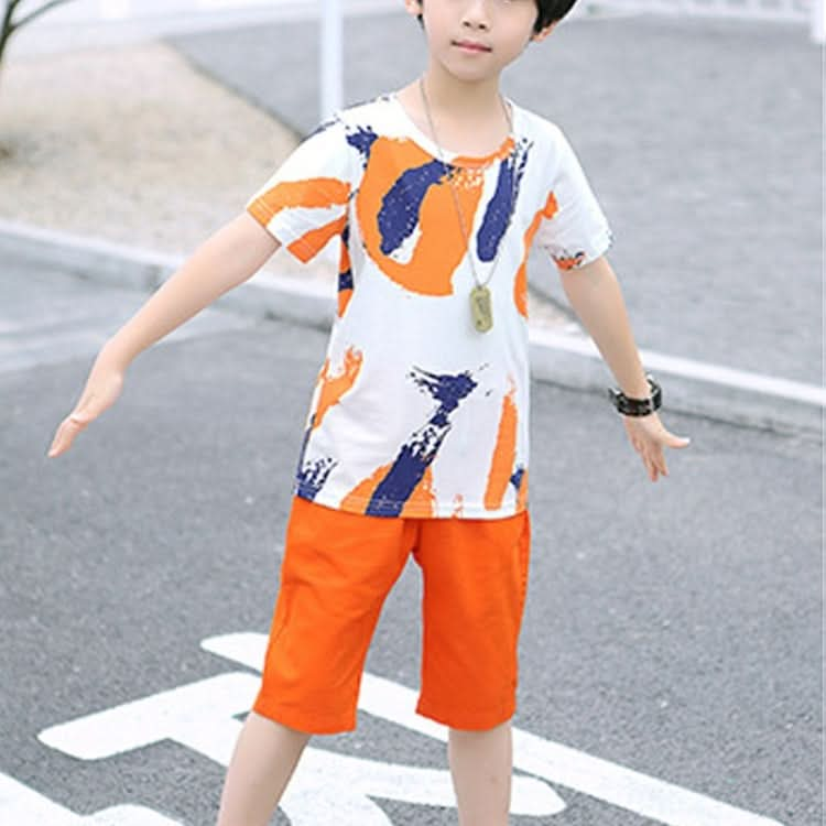 Summer Childrens Fashion Suit Short-sleeved Casual Pants Sportswear Reluova