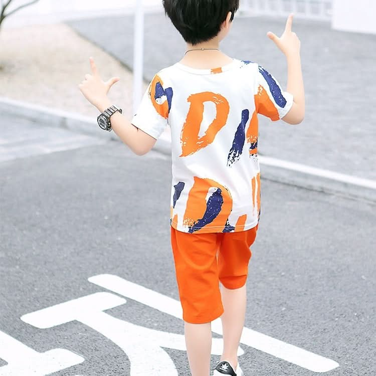 Summer Childrens Fashion Suit Short-sleeved Casual Pants Sportswear Reluova