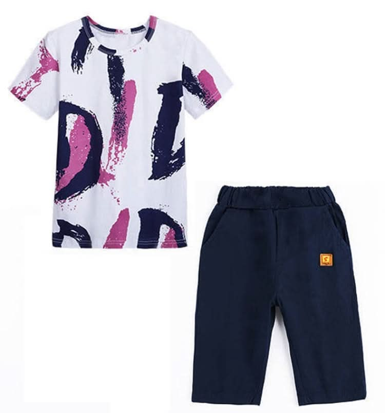 Summer Childrens Fashion Suit Short-sleeved Casual Pants Sportswear Reluova