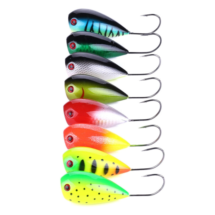 HENGJIA PO036 8 PCS 8cm/13g Big Mouth Single Hook Hitting Water Wave Hard Bait Lure Outdoor Fishing Gear Lure Fishing Bait Fishing Tackle Reluova