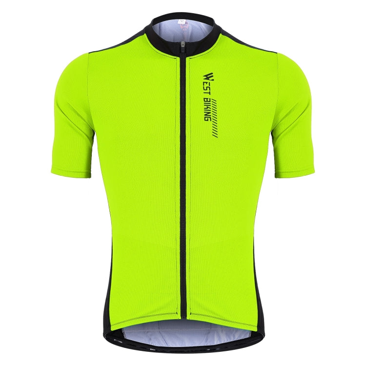 WEST BIKING YP0206163 Summer Polyester Mesh Breathable Sunscreen Cycling Jersey Zipper Sports Short Sleeve Top for Men Reluova