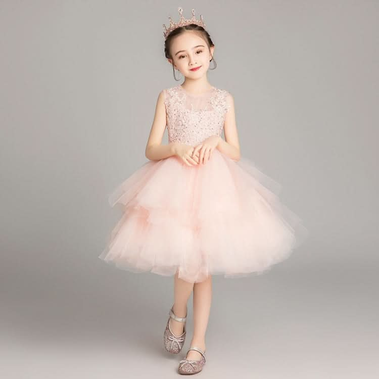 Sleeveless Short Lace Princess Dress Pettiskirt Performance Formal Dress for Girls Reluova