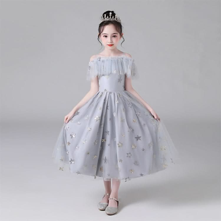 Five-pointed Star Pattern Short Lace Princess Dress Pettiskirt Performance Formal Dress for Girls Reluova