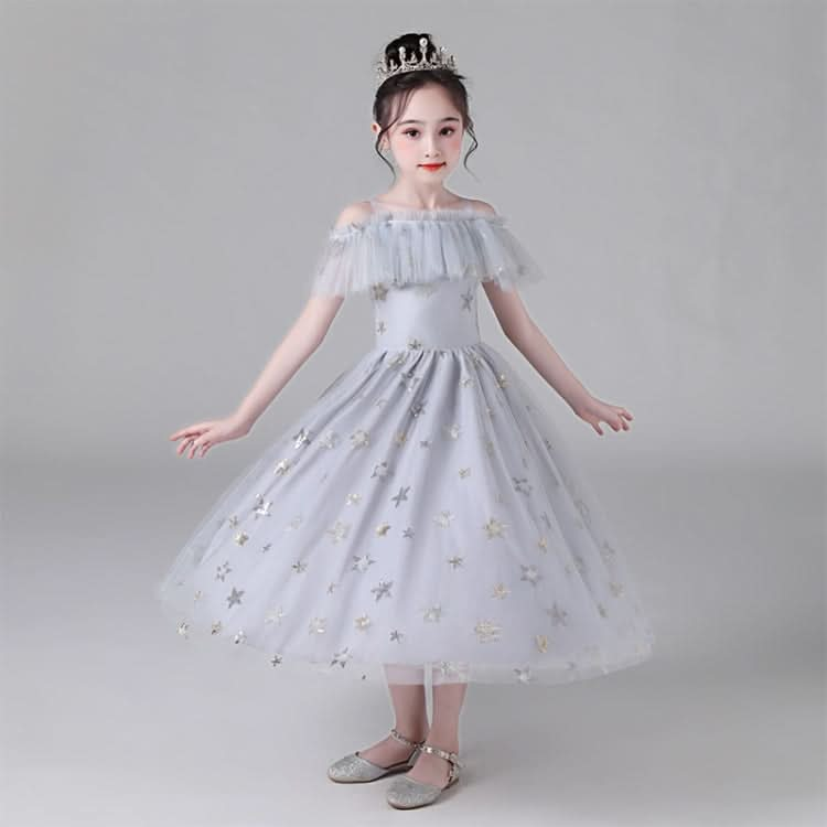 Five-pointed Star Pattern Short Lace Princess Dress Pettiskirt Performance Formal Dress for Girls Reluova