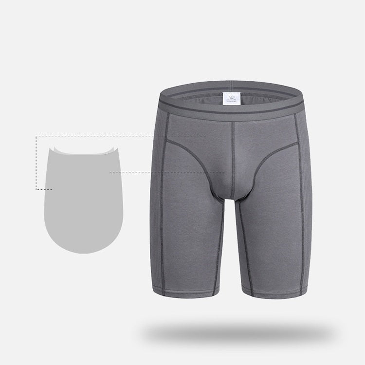 Men Fitness Exercise Lengthened Anti-wear Pure Cotton Five Points Underwear