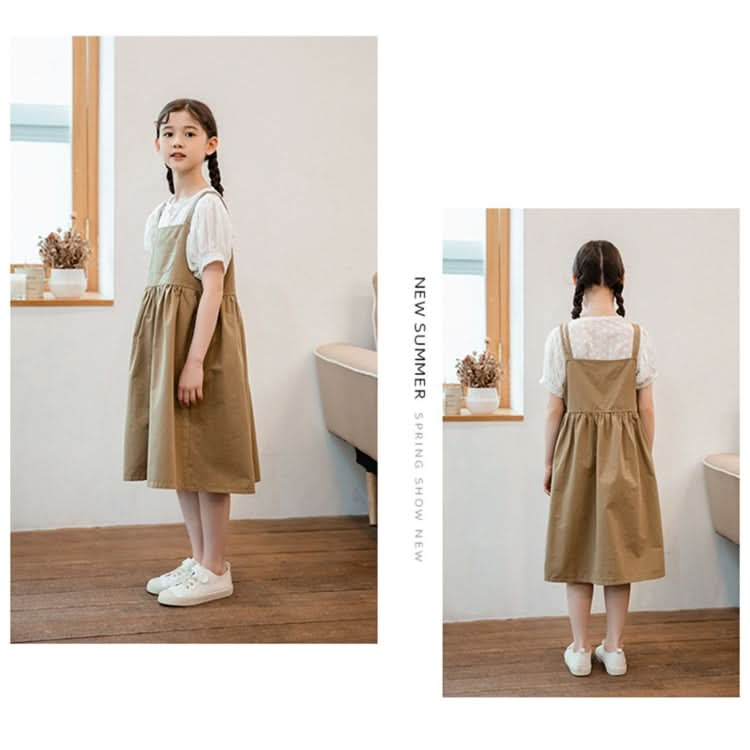 Girls Fashion Casual Suspender Skirt (Color:As Show Size:150cm) Reluova