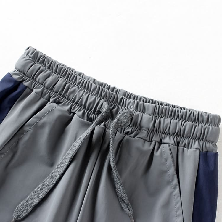 Boys Ice Silk Breathable Thin Trousers Mosquito-proof Pants (Color:Grey Size:120cm) Reluova