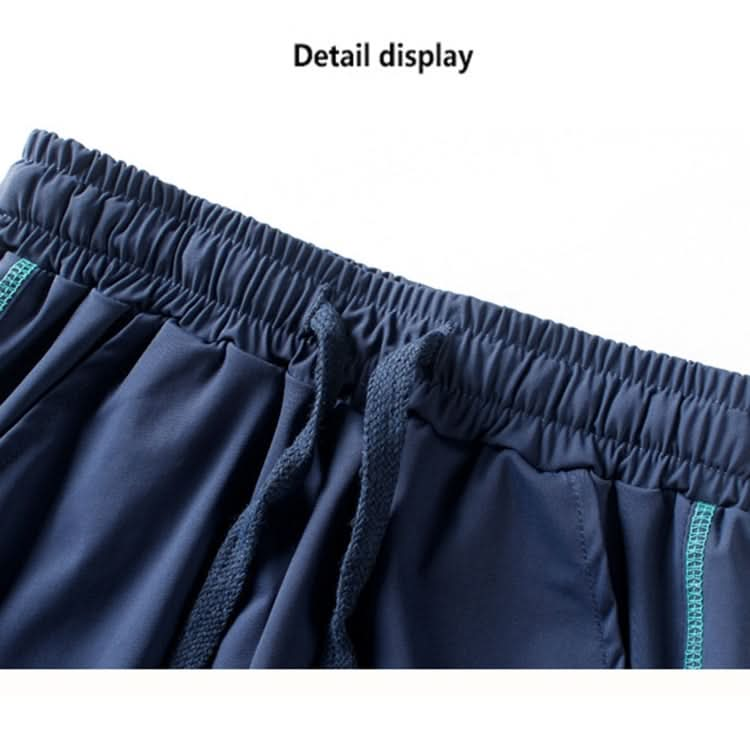 Boys Ice Silk Thin Trousers Mosquito-proof Pants (Color:Navy Blue Size:150cm) Reluova