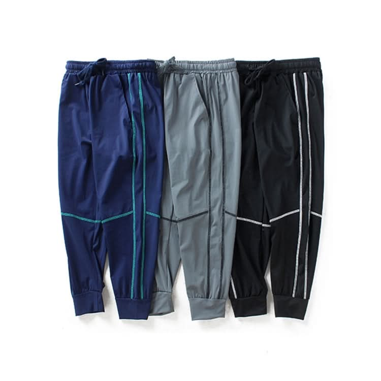 Boys Ice Silk Thin Trousers Mosquito-proof Pants (Color:Navy Blue Size:150cm) Reluova