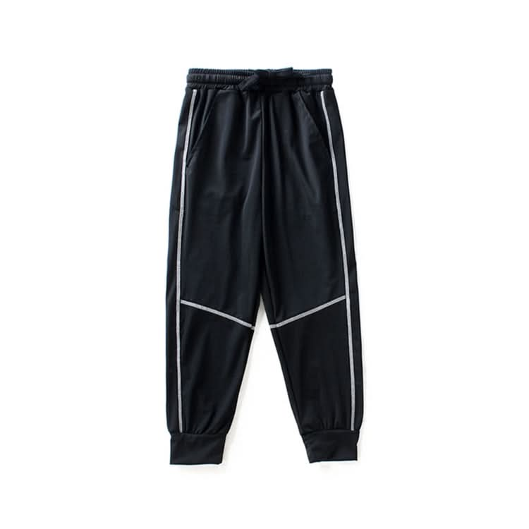 Boys Ice Silk Thin Trousers Mosquito-proof Pants (Color:Navy Blue Size:150cm) Reluova