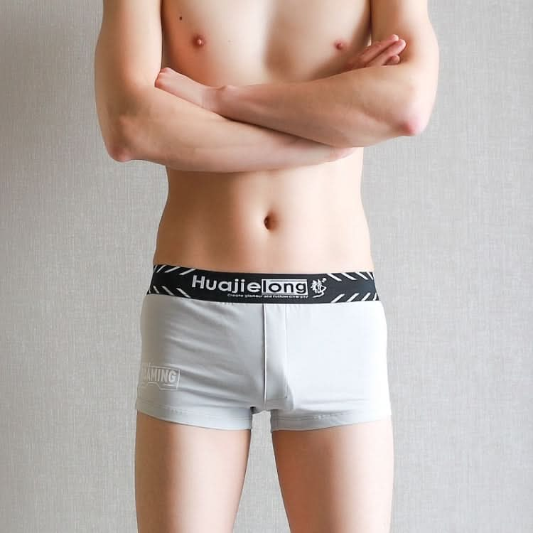 Men Solid Color Slim Breathable Boxer Underwear Reluova