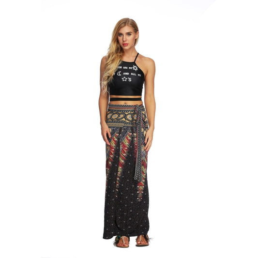 Women Printed Slim Slimming Long Skirt