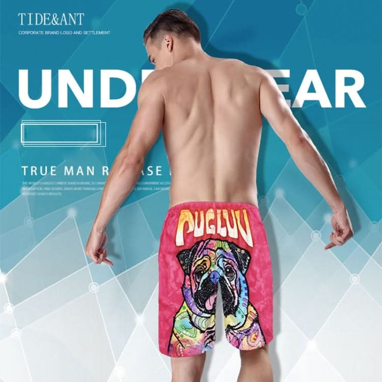 Digital Printed Puppy Loose Casual Shorts Beach Pants Reluova